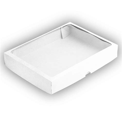 Caixa de Papel com Visor S10 (22cm x 29cm x 4,5cm) Branca 10 unidades ...