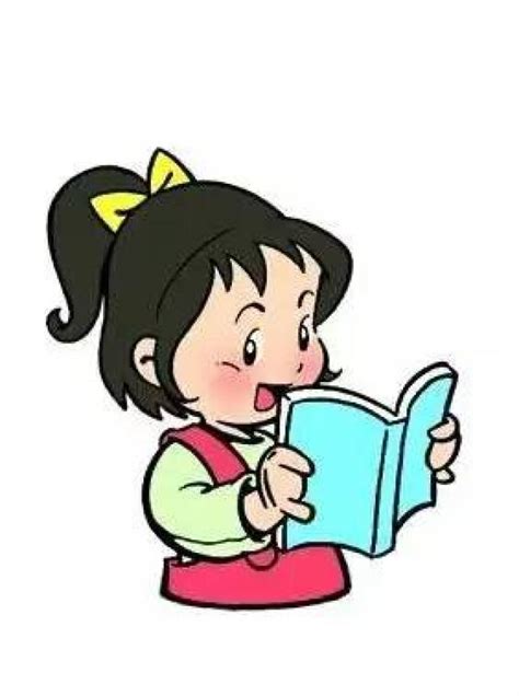 可爱的朗读卡通小女孩png图片免费下载-素材7xzUqUaUV-新图网