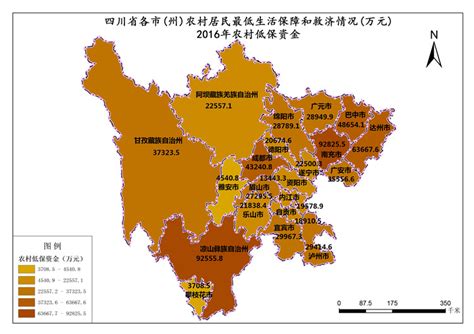 四川省2016年农村低保资金-免费共享数据产品-地理国情监测云平台