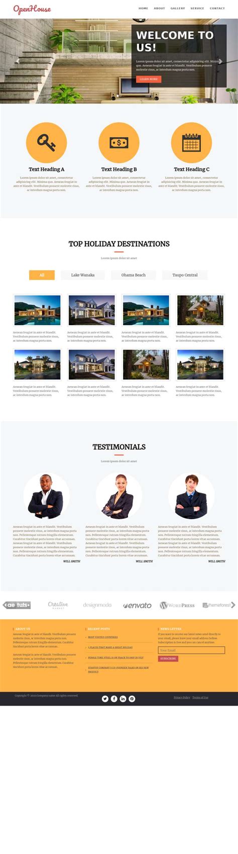 房地产网页设计模板，房源信息网站模板-17素材网
