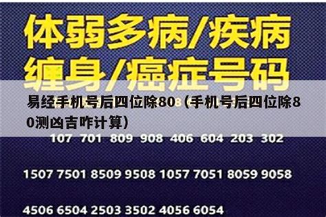 易经手机号后四位除80（手机号后四位除80测凶吉咋计算） - 号码吉凶 - 天机易数网_数字能量学,手机号码测吉凶,生辰八字选吉祥号码,手机 ...