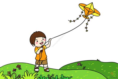 春天来了，放风筝插画图片下载-正版图片400120325-摄图网