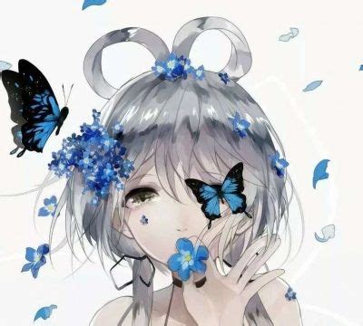 蝴蝶女人头像非主流卡通