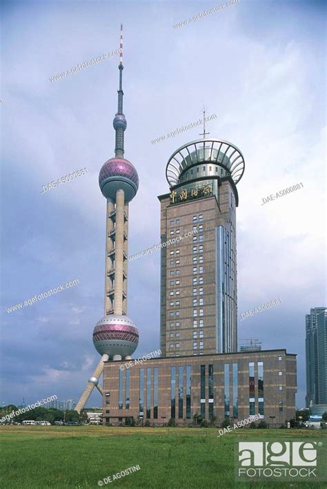 The Oriental Pearl Radio and TV Tower (1991-1995), 468 metres high ...