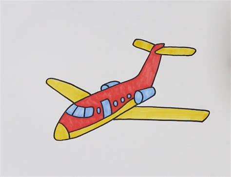 飞机儿童画 怎么画飞机儿童简笔画 - 水彩迷