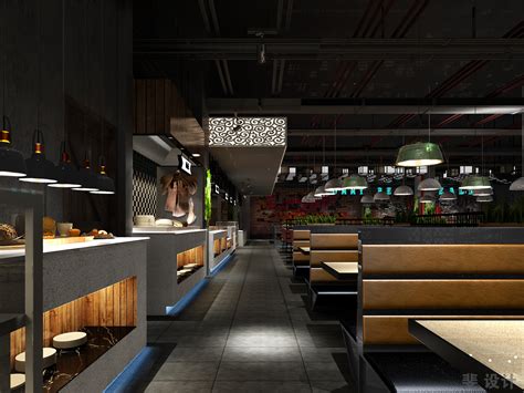 海鲜烤肉自助餐厅室内设计_斐仔子-站酷ZCOOL