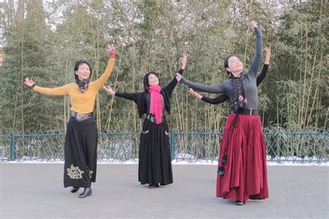 【老年模特、舞蹈队之“采茶舞”摄影图片】上海