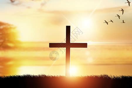 创意耶稣十字架剪影背景背景图片素材免费下载_熊猫办公