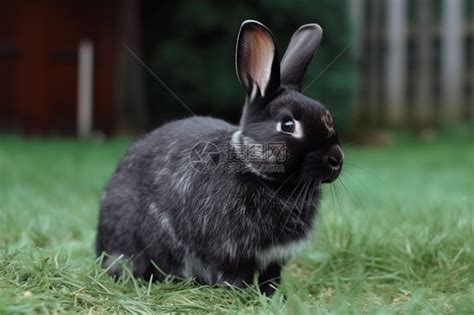一只灰兔子在草地上觅食实拍视频素材下载_mp4格式_熊猫办公