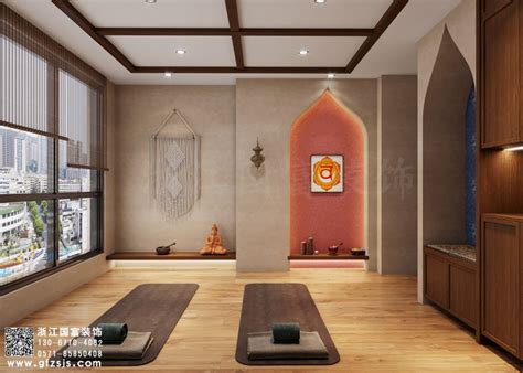 瑜伽馆设计效果图-瑜伽会所设计方案_美国室内设计中文网