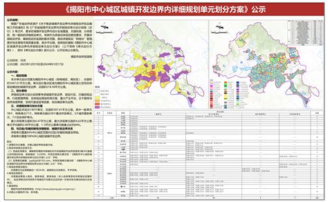 《揭阳市中心城区城镇开发边界内详细规划单元划分方案》公示-民意征集