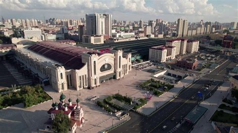 哈尔滨火车站航拍—高清视频下载、购买_视觉中国视频素材中心