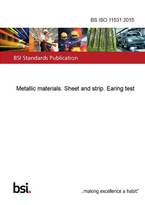 BS ISO 11531:2015 Metallic materials. Sheet and strip. Earing test ...