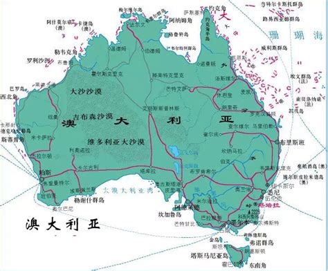 世界地图澳大利亚位置,利亚,利亚与中_大山谷图库