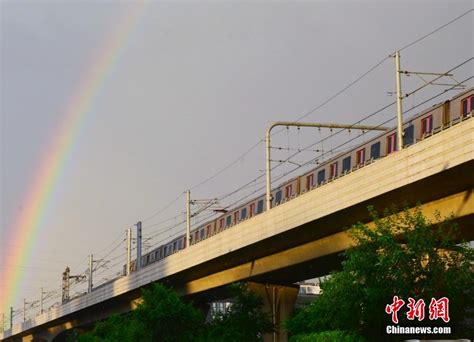 惊喜！北京雷雨过后彩虹挂天边-天气图集-中国天气网