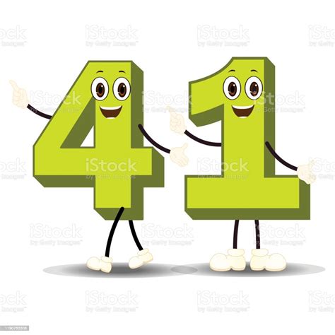 Number41character Vector Image Stock Illustration - Download Image Now ...