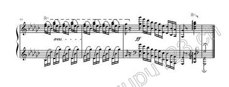 肖邦练习曲 Etude OP 10 No 5 黑键 钢琴谱 五线谱