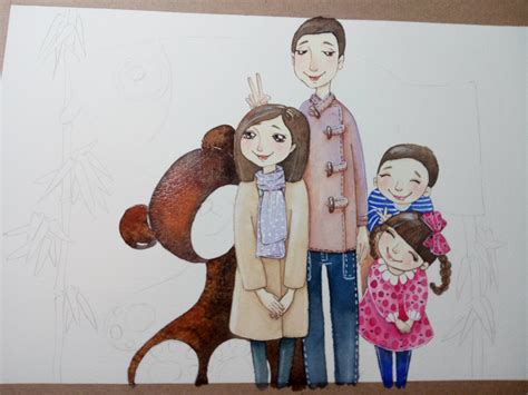 卡通手绘妈妈与女儿插画PNG图片素材下载_手绘PNG_熊猫办公