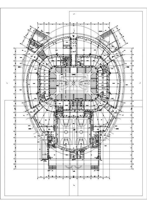[吉林]3层市级圆顶体育馆建筑施工图（知名设计院）（含设计说明）_建筑施工图_土木在线