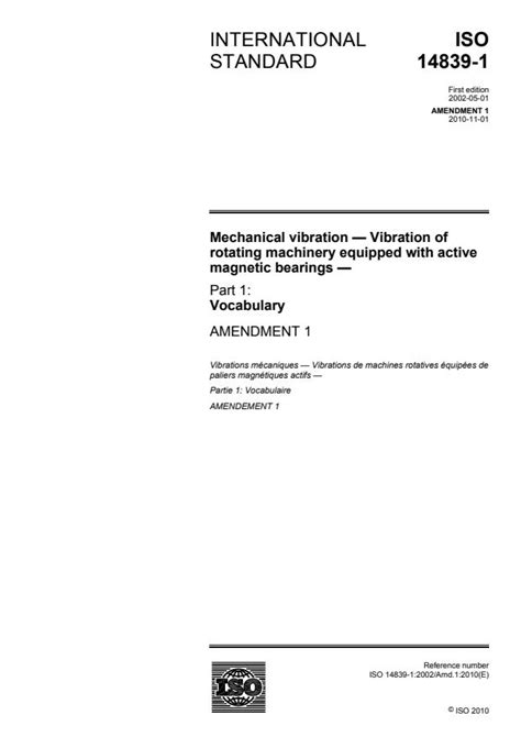 ISO 14839-1:2002/Amd 1:2010 - Mechanical vibration — Vibration of ...