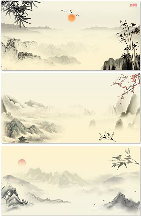 中式山水画素材-中式山水画模板-中式山水画图片免费下载-设图网