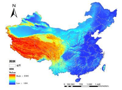 中国海拔地图高清,中等高线地形图,中海拔高度_大山谷图库