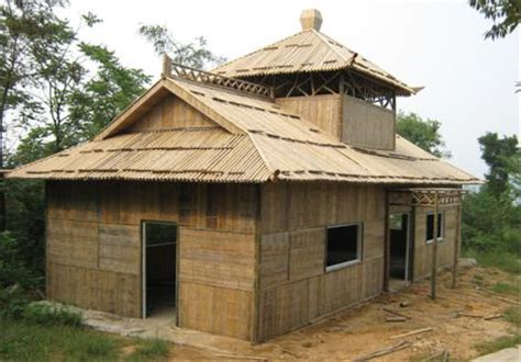 农村用竹子做房子图片,自己用竹子搭简易雨棚,竹子别墅图片(第5页)_大山谷图库