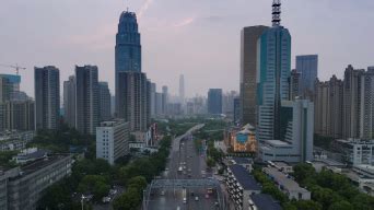 武汉城市地标CBD岳家嘴航拍mov1080P视频素材