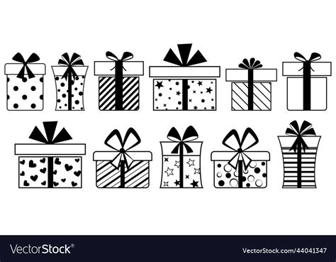 Set of gift boxes Royalty Free Vector Image - VectorStock