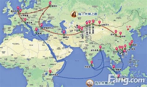 一带一路路线图图片