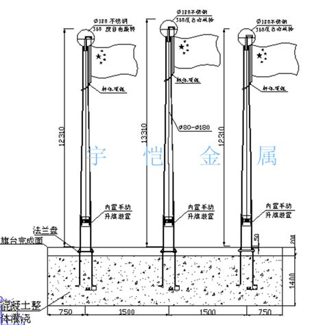 旗杆基础图纸,旗杆基础图集,旗杆基础(第12页)_大山谷图库