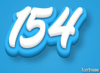 154 Text Effect and Logo Design Number