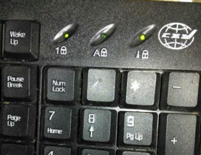 键盘上的三个灯都有什么用?如何打开?