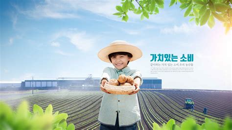 有机绿色农产品销售推广海报设计素材-变色鱼