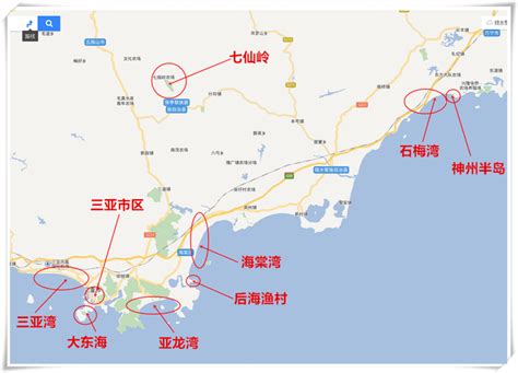 海南省三亚市旅游地图 - 三亚市地图 - 地理教师网