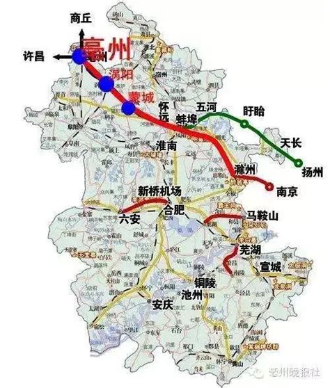 亳州高铁地图,高铁版,安徽高铁_大山谷图库