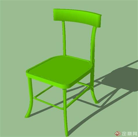 一个绿凳子设计SU模型