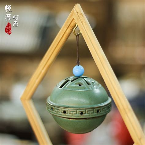宫廷式陶瓷香薰炉摆件 陶瓷吊挂式圆球盘香炉 创意香炉礼盒-阿里巴巴