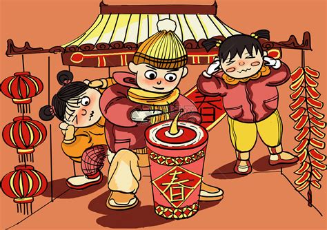 春节儿童画：传统节日——春节_春节儿童画_教育_太平洋亲子网