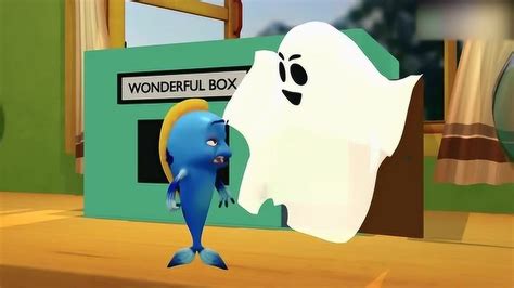 《跳跳鱼世界》小蓝鱼和小红鱼一起齐心协力的把幽灵关进了房子里_腾讯视频