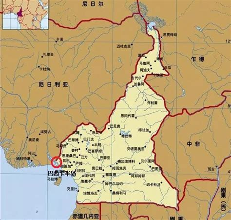 喀麦隆地形图 - 喀麦隆地图 - 地理教师网