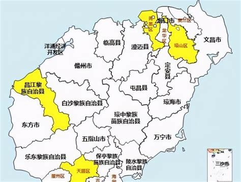 最新海南省乡镇行政区划 精度1:10万