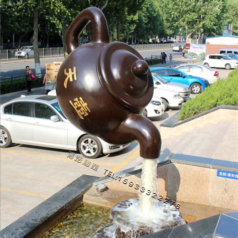 玻璃钢天壶大型悬空茶壶雕塑喷泉流水树脂模型茶楼茶文化艺术摆件-阿里巴巴
