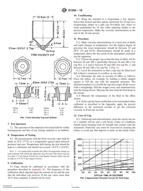 ASTM D1200-2010 《用福特粘度杯测定粘度的试验方法》 - 检测标准【南北潮商城】
