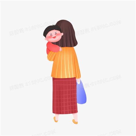 妈妈背影图图片