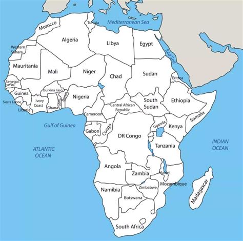 Map of Africa, map of the world political - Map in the Atlas of the ...