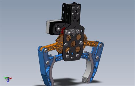 【工程机械】Chris设计的机械爪三维建模图纸 solidworks设计_SolidWorks-仿真秀干货文章