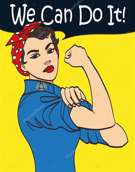 We Can Do It. Cool vector iconic womans fist symbol of female power and ...