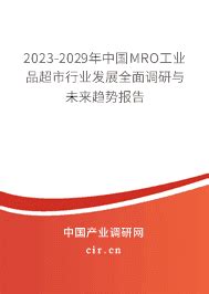 2023年MRO工业品超市未来发展趋势 - 2023-2029年中国MRO工业品超市行业发展全面调研与未来趋势报告 - 产业调研网