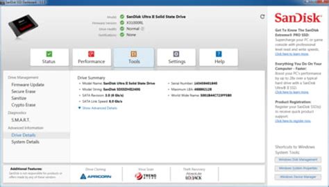 SanDisk SSD Dashboard - Download SanDisk SSD Dashboard 3.8.2.10, 1.2 ...
